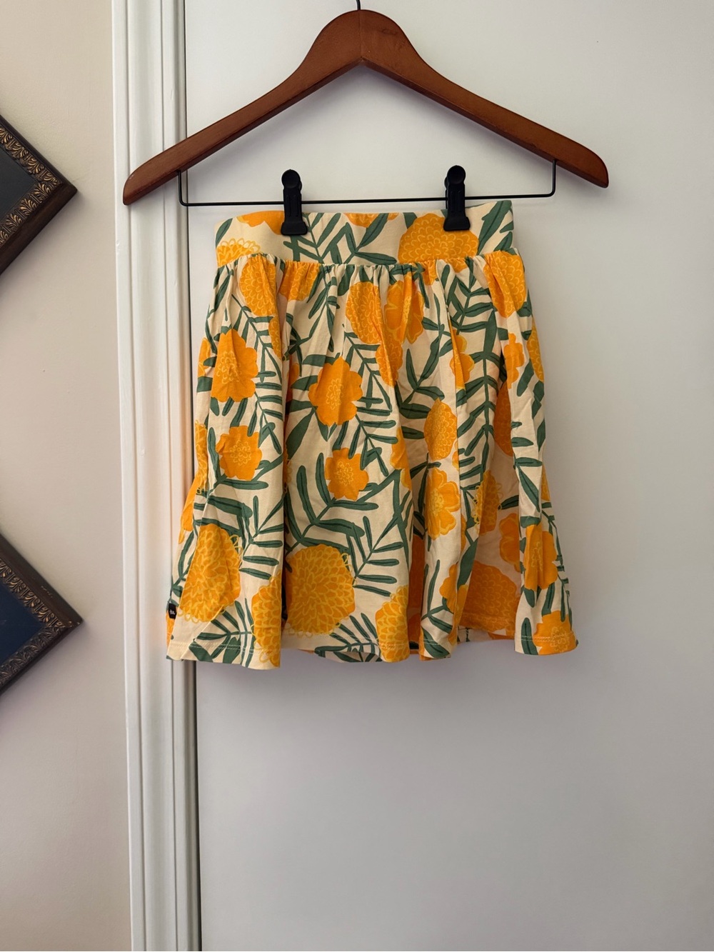 Tea Collection Yellow Floral Circle Skort